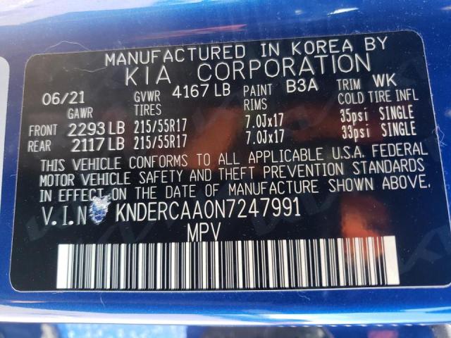 Photo 10 from auction – 2022 KIA SELTOS EX with VIN KNDERCAA0N7247991