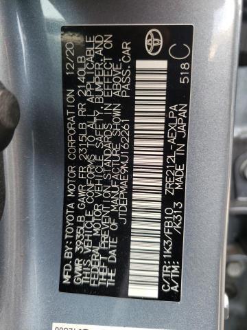 Photo 10 from auction – 2021 TOYOTA COROLLA LE with VIN JTDEPMAE9MJ162261