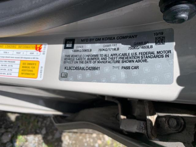 Photo 10 from auction – 2020 CHEVROLET SPARK 1LT with VIN KL8CD6SA9LC428641