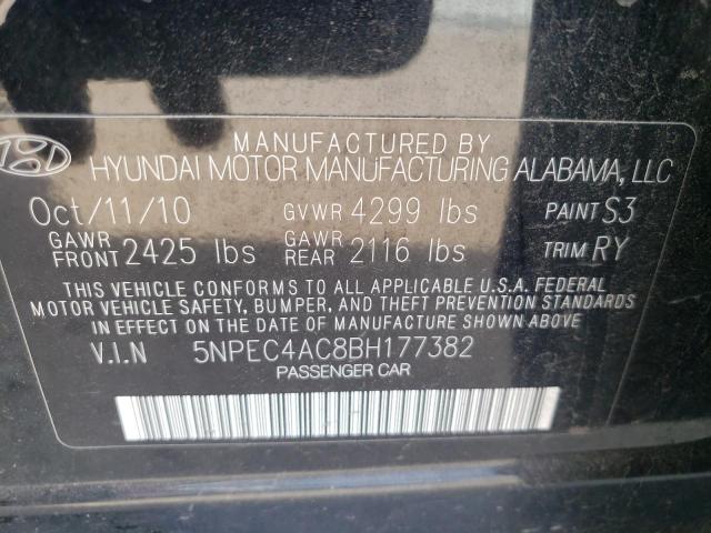 Photo 10 from auction – 2011 HYUNDAI SONATA SE with VIN 5NPEC4AC8BH177382