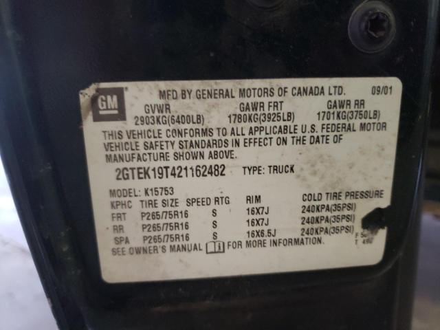 Photo 10 from auction – 2002 GMC NEW SIERRA with VIN 2GTEK19T421162482
