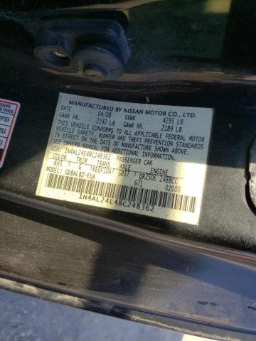 Photo 10 from auction – 2008 NISSAN ALTIMA 2.5 with VIN 1N4AL24E48C248362
