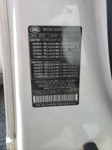 Photo 10 from auction – 2007 LAND ROVER RANGE ROVE with VIN SALSH23467A110091