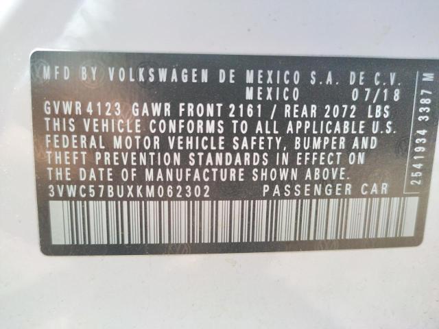 Photo 10 from auction – 2019 VOLKSWAGEN JETTA S with VIN 3VWC57BUXKM062302