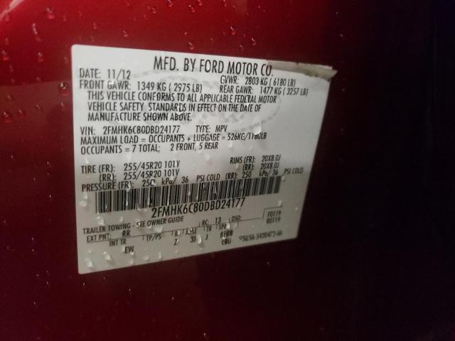 Photo 10 from auction – 2013 FORD FLEX SEL with VIN 2FMHK6C80DBD24177