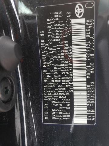 Photo 10 from auction – 2020 TOYOTA COROLLA LE with VIN 5YFEPRAE7LP120646