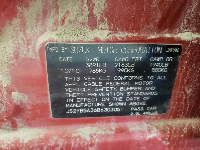 Photo 10 from auction – 2011 SUZUKI SX4 with VIN JS2YB5A36B6303051