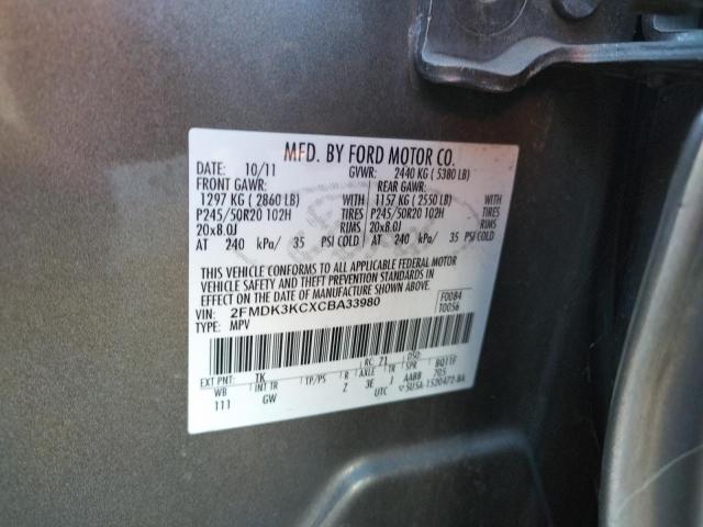 Photo 10 from auction – 2012 FORD EDGE LIMIT with VIN 2FMDK3KCXCBA33980