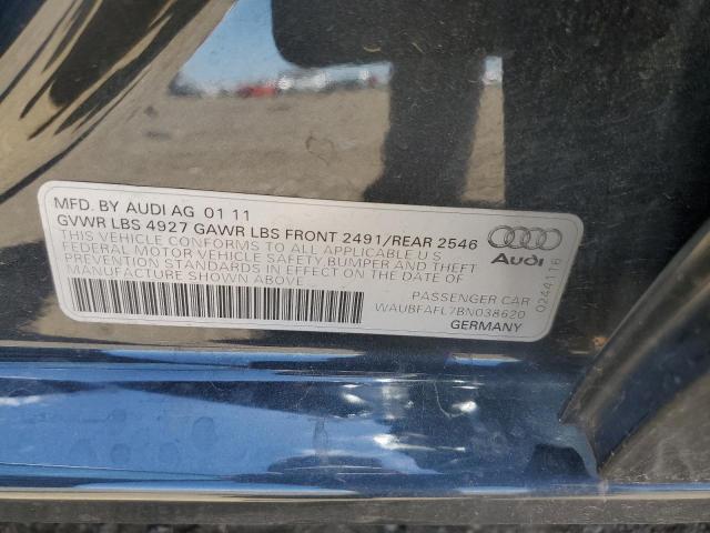Photo 10 from auction – 2011 AUDI A4 PREMIUM with VIN WAUBFAFL7BN038620
