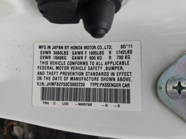 Photo 10 from auction – 2012 HONDA CIVIC LX with VIN JHMFB2F50CS002230