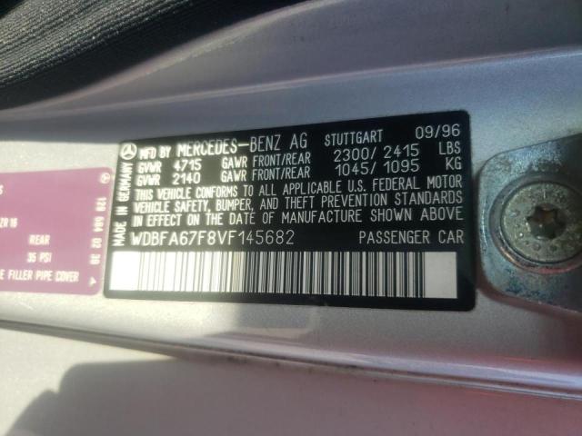 Photo 10 from auction – 1997 MERCEDES-BENZ SL 500 with VIN WDBFA67F8VF145682