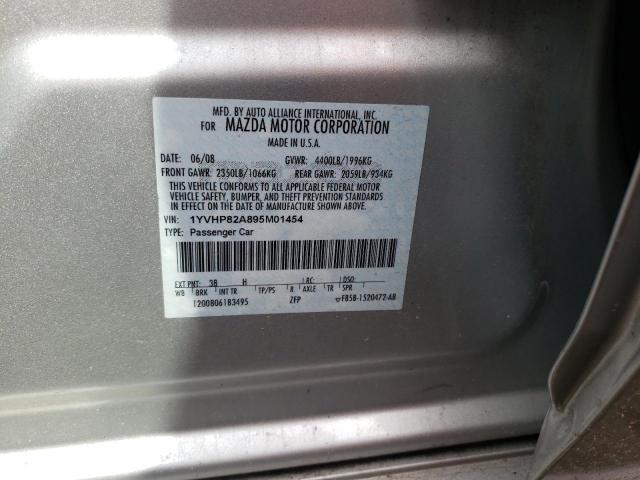 Photo 10 from auction – 2009 MAZDA 6 I with VIN 1YVHP82A895M01454
