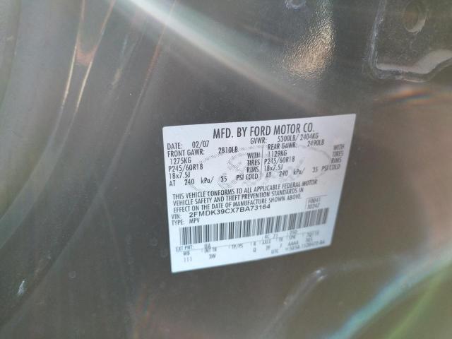 Photo 10 from auction – 2007 FORD EDGE SEL P with VIN 2FMDK39CX7BA73164