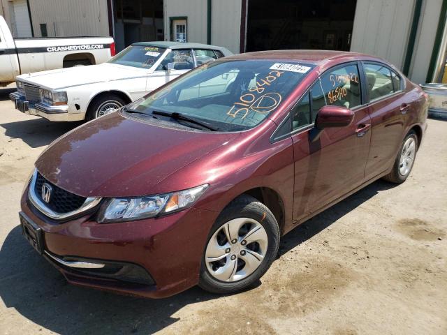 Photo 2 from auction – 2014 HONDA CIVIC LX with VIN 19XFB2F50EE030245
