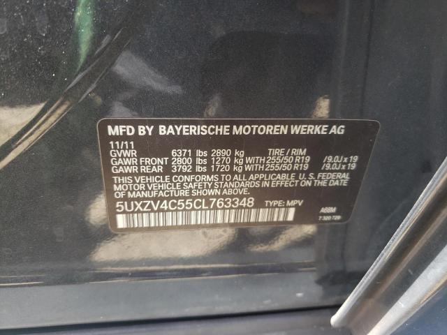 Photo 10 from auction – 2012 BMW X5 XDRIVE3 with VIN 5UXZV4C55CL763348