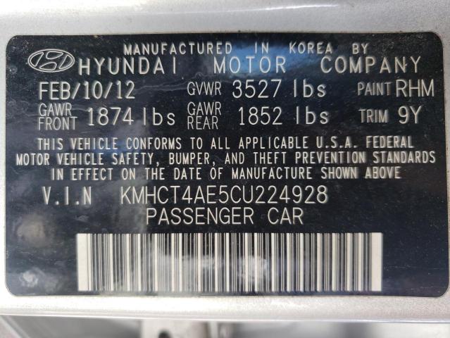 Photo 10 from auction – 2012 HYUNDAI ACCENT GLS with VIN KMHCT4AE5CU224928