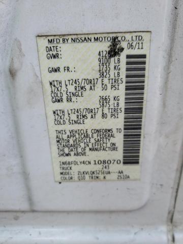 Photo 10 from auction – 2012 NISSAN NV 2500 with VIN 1N6BF0LY4CN108070