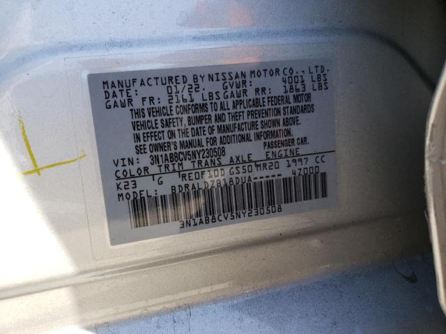 Photo 10 from auction – 2022 NISSAN SENTRA with VIN 3N1AB8CV5NY230508