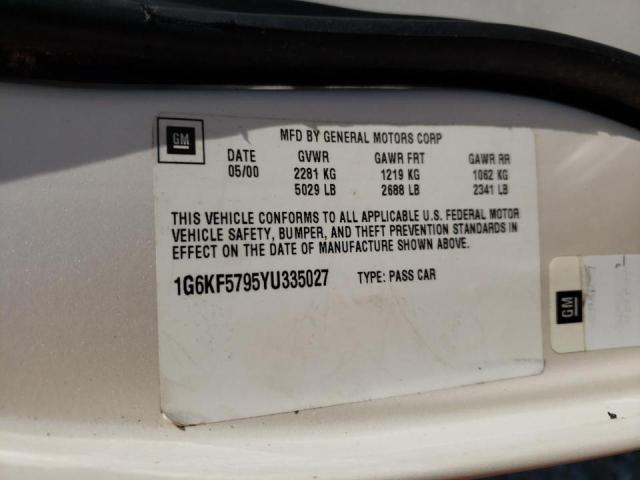 Photo 10 from auction – 2000 CADILLAC DEVILLE DT with VIN 1G6KF5795YU335027