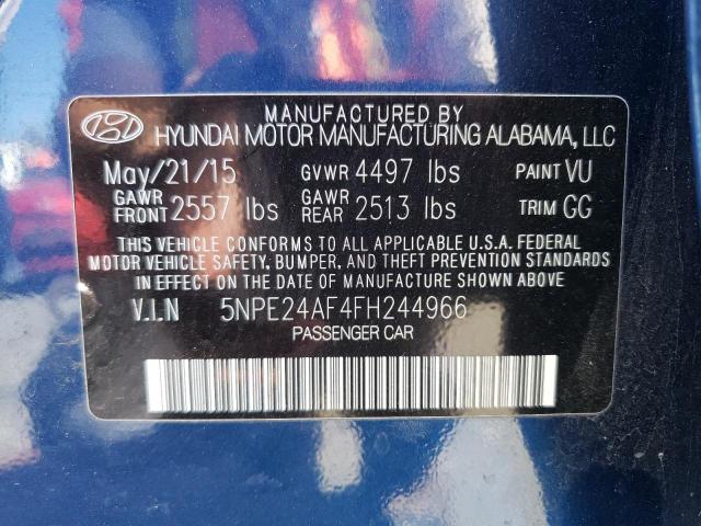 Photo 10 from auction – 2015 HYUNDAI SONATA SE with VIN 5NPE24AF4FH244966