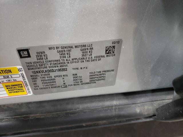 Photo 10 from auction – 2013 CHEVROLET TRAVERSE L with VIN 1GNKVLKD6DJ196352