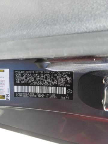Photo 10 from auction – 2012 LEXUS IS 250 with VIN JTHFF2C25C2524477