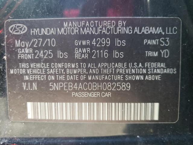 Photo 10 from auction – 2011 HYUNDAI SONATA GLS with VIN 5NPEB4AC0BH082589