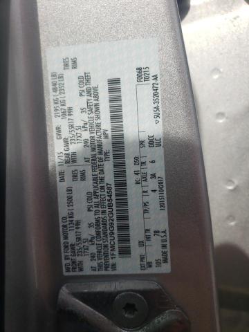 Photo 10 from auction – 2016 FORD ESCAPE SE with VIN 1FMCU9G92GUB54587