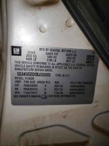 Photo 10 from auction – 2011 BUICK ENCLAVE CX with VIN 5GAKVCED0BJ339265