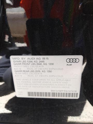 Photo 10 from auction – 2015 AUDI Q5 PREMIUM with VIN WA1LFAFP7FA147418