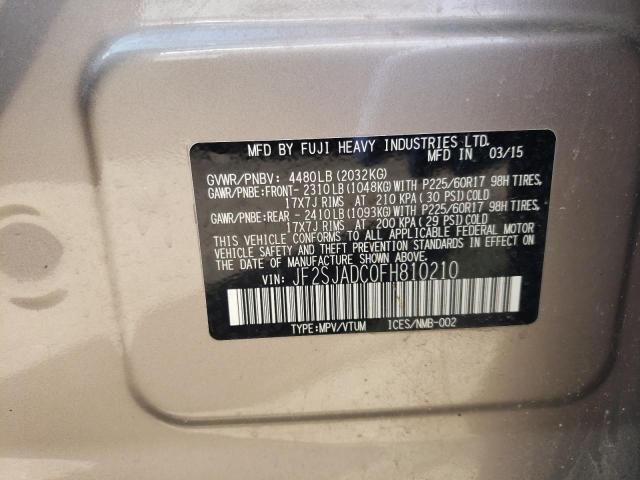 Photo 10 from auction – 2015 SUBARU FORESTER 2 with VIN JF2SJADC0FH810210
