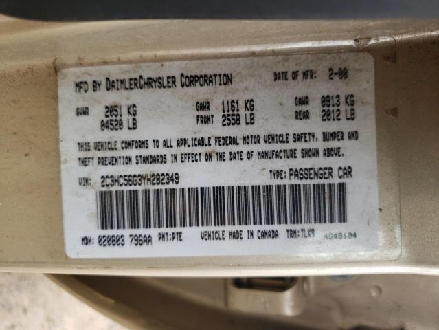 Photo 10 from auction – 2000 CHRYSLER LHS with VIN 2C3HC56G3YH282349