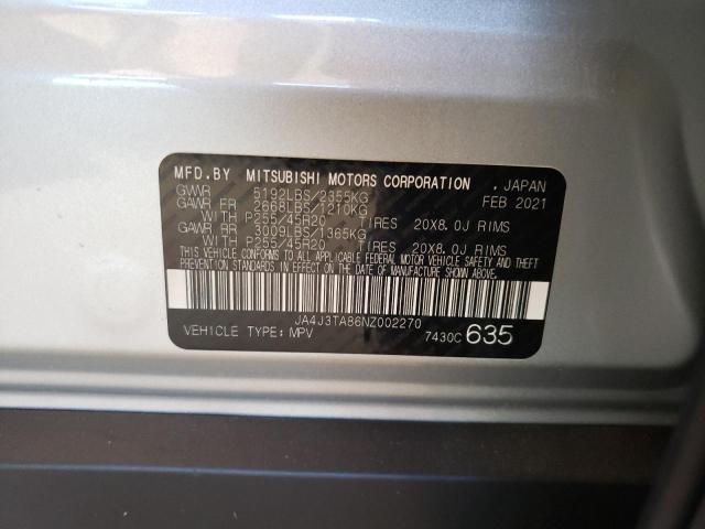 Photo 10 from auction – 2022 MITSUBISHI OUTLANDER with VIN JA4J3TA86NZ002270
