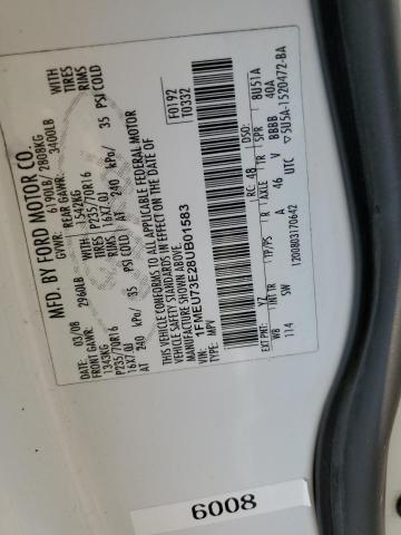Photo 10 from auction – 2008 FORD EXPLORER X with VIN 1FMEU73E28UB01583