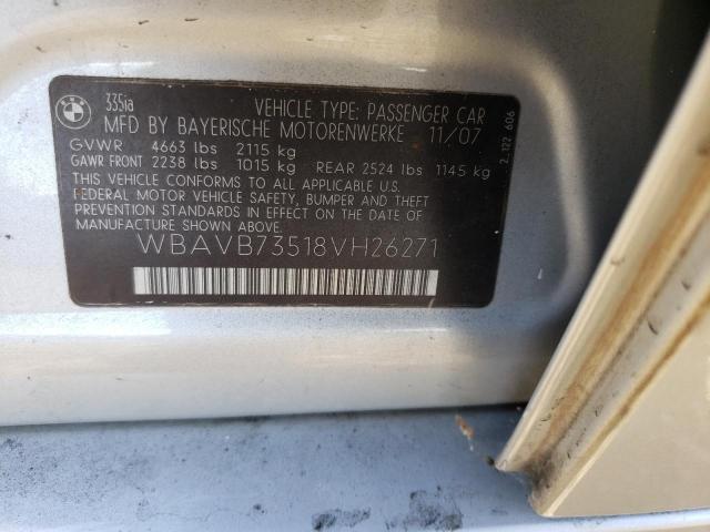 Photo 10 from auction – 2008 BMW 335 I with VIN WBAVB73518VH26271