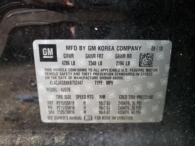 Photo 10 from auction – 2019 BUICK ENCORE PRE with VIN KL4CJASB8KB752447