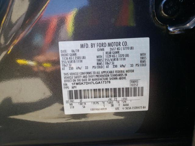Photo 10 from auction – 2020 FORD EXPLORER X with VIN 1FMSK7DH7LGA17378