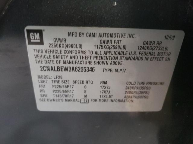 Photo 10 from auction – 2010 CHEVROLET EQUINOX LS with VIN 2CNALBEW3A6255346