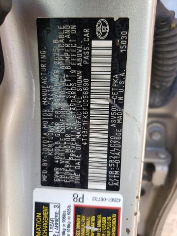 Photo 10 from auction – 2015 TOYOTA CAMRY LE with VIN 4T1BF1FK6FU056690