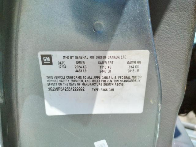 Photo 10 from auction – 2005 PONTIAC GRAND PRIX with VIN 2G2WP542651229992