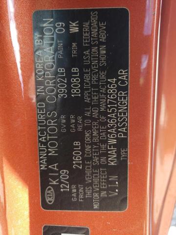 Photo 10 from auction – 2010 KIA FORTE SX with VIN KNAFW6A36A5176864