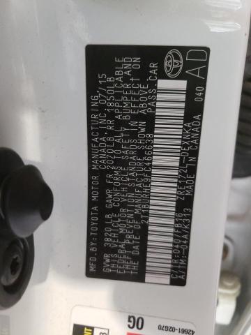 Photo 10 from auction – 2015 TOYOTA COROLLA L with VIN 2T1BURHE9FC466638