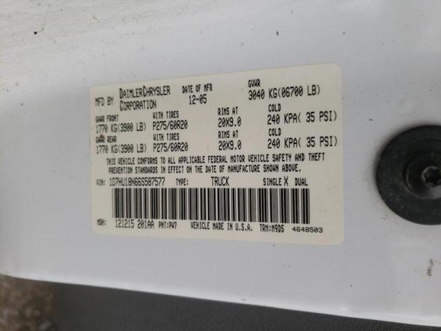 Photo 10 from auction – 2006 DODGE RAM 1500 S with VIN 1D7HU18N66S587577