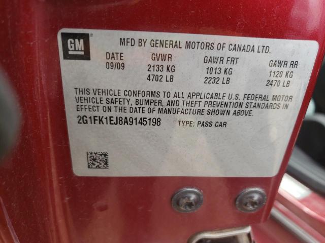 Photo 10 from auction – 2010 CHEVROLET CAMARO SS with VIN 2G1FK1EJ8A9145198
