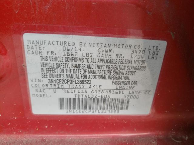 Photo 10 from auction – 2015 NISSAN VERSA NOTE with VIN 3N1CE2CP3FL359523