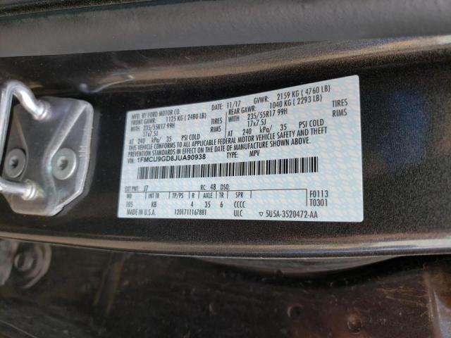 Photo 10 from auction – 2018 FORD ESCAPE SE with VIN 1FMCU9GD8JUA90938
