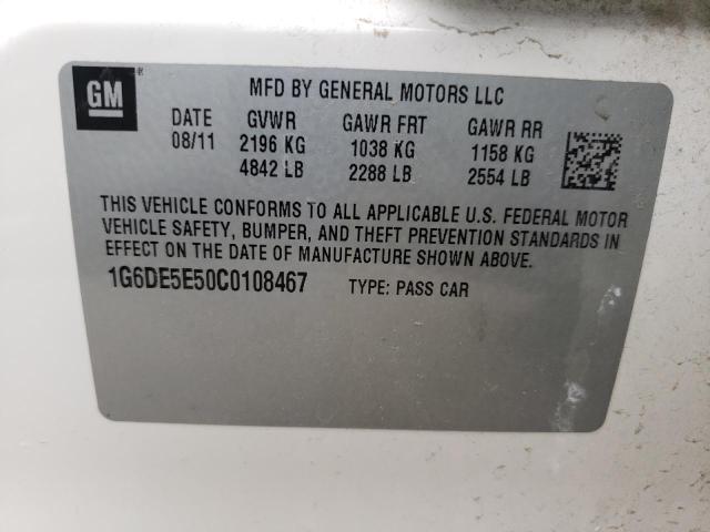 Photo 10 from auction – 2012 CADILLAC CTS LUXURY with VIN 1G6DE5E50C0108467