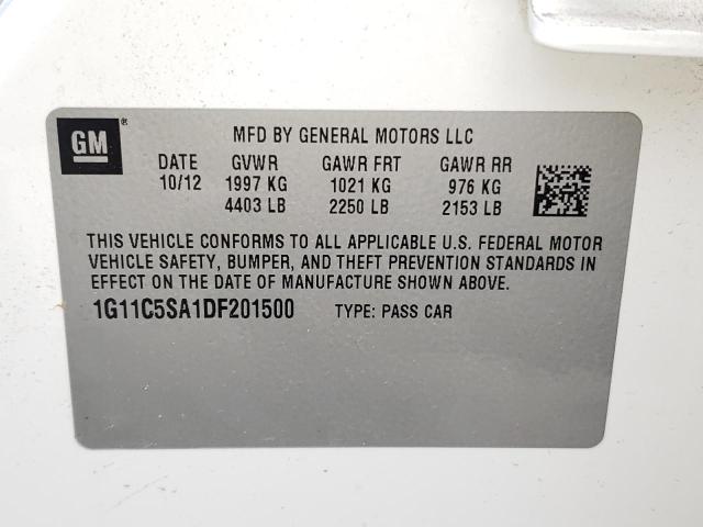 Photo 10 from auction – 2013 CHEVROLET MALIBU 1LT with VIN 1G11C5SA1DF201500