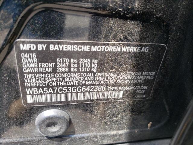 Photo 10 from auction – 2016 BMW 528 XI with VIN WBA5A7C53GG642388