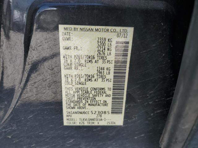 Photo 10 from auction – 2012 NISSAN XTERRA OFF with VIN 5N1AN0NU6CC523085
